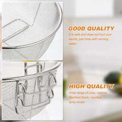 Stainless Steel Fryer Basket – Round Frying Basket with Folding Handle