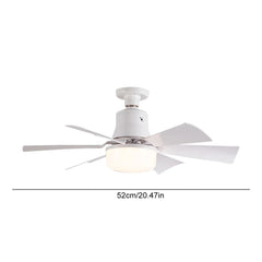 Ceiling Fan Light with Remote – Dimmable 6-Blade LED Fan
