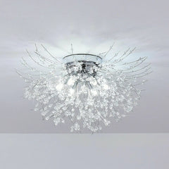 Modern Dandelion Crystal Ceiling Light – 6 Heads G9 LED Chandelier