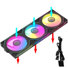 JUMPEAK MX120 360mm Wireless ARGB Case Cooling Fan