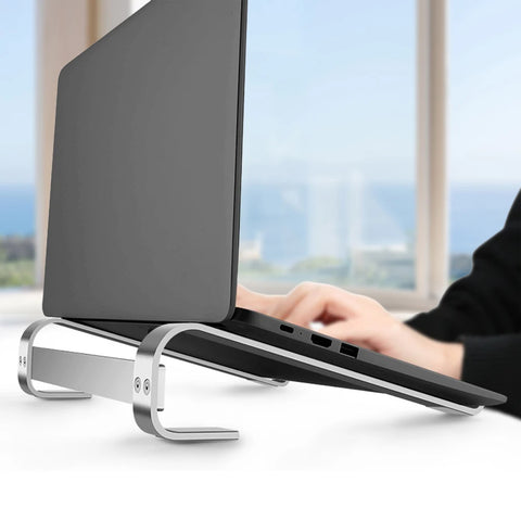 Aluminum Laptop Stand – Ergonomic Ventilated Bracket for 10-18" Laptops