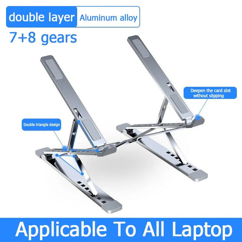 Folding Adjustable Laptop Stand – Aluminum Heat Dissipation Holder