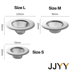 JJYY Stainless Steel Sink Strainer – Hair & Sewer Floor Drain Strainer