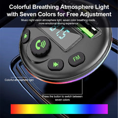 Car Bluetooth 5.0 FM Transmitter MP3 Player