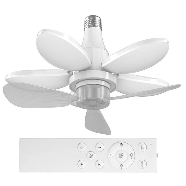 E27 LED Ceiling Fan Light – 3 Gear Fan with Remote