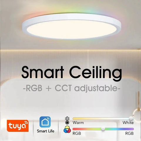 RGB Smart Ceiling Lamp – Voice Control, Alexa & Google Compatible