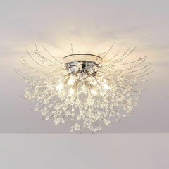 Modern Dandelion Crystal Ceiling Light – 6 Heads G9 LED Chandelier