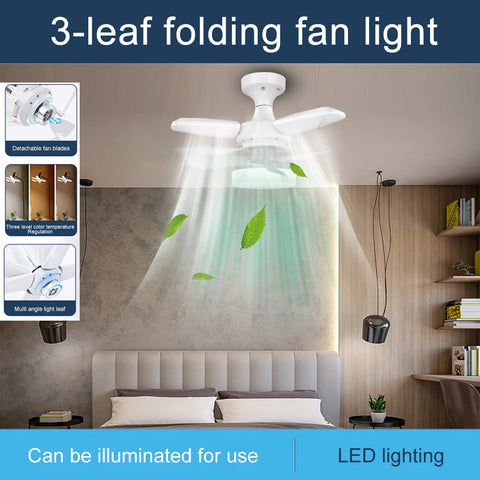 E27 LED Ceiling Fan Light – 3 Gear Fan with Remote