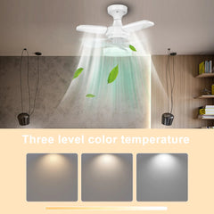 E27 LED Ceiling Fan Light – 3 Gear Fan with Remote