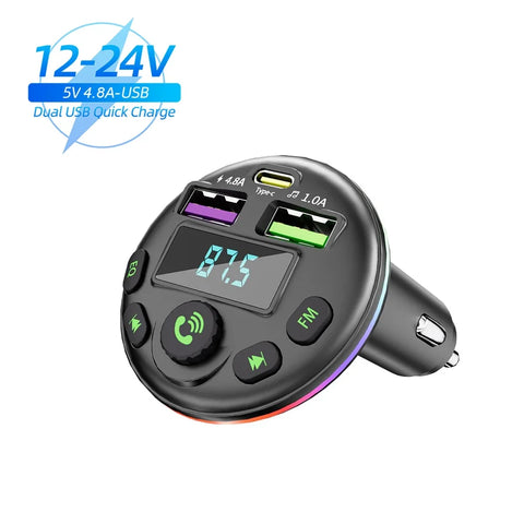 Car Bluetooth 5.0 FM Transmitter MP3 Player