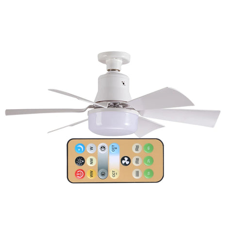 Ceiling Fan Light with Remote – Dimmable 6-Blade LED Fan