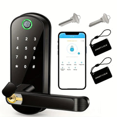 Smart Fingerprint Door Lock – WIFI, App Remote Control, IP67 Waterproof, with 2 IC Cards