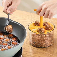 Manual Meatball Maker – 5 Balls Meatball Mold for Fish, Beef, Rice