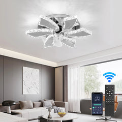 Modern LED Ceiling Fan Light – Smart APP & Remote Control