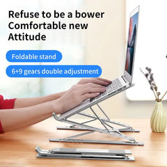 Folding Adjustable Laptop Stand – Aluminum Heat Dissipation Holder
