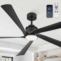 64" Smart Ceiling Fan with Lights and Remote – DC Motor, Dimmable