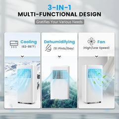 8000 BTU Personal Air Conditioner – Cooling Unit with Remote & 24-Hour Timer