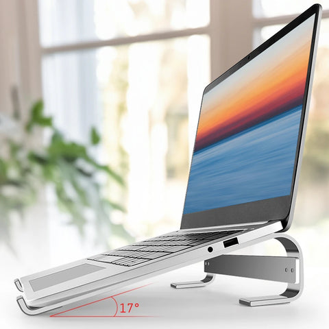 Aluminum Laptop Stand – Ergonomic Ventilated Bracket for 10-18" Laptops