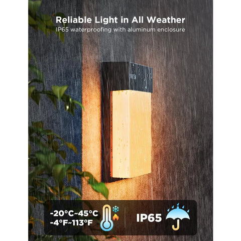 1500LM Smart RGBIC Outdoor Wall Light – 45 Scene Modes, IP65