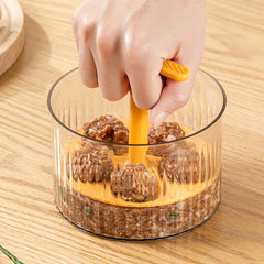 Manual Meatball Maker – 5 Balls Meatball Mold for Fish, Beef, Rice