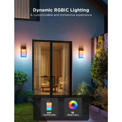1500LM Smart RGBIC Outdoor Wall Light – 45 Scene Modes, IP65