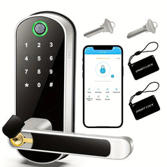 Smart Fingerprint Door Lock – WIFI, App Remote Control, IP67 Waterproof, with 2 IC Cards