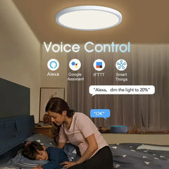 RGB Smart Ceiling Lamp – Voice Control, Alexa & Google Compatible