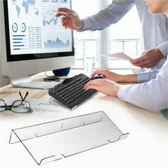 Transparent Ergonomic Keyboard Stand – Acrylic Riser & Desk Lifter