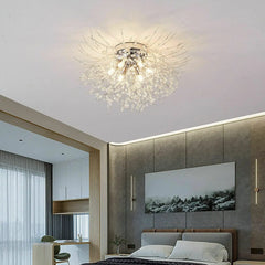 Modern Dandelion Crystal Ceiling Light – 6 Heads G9 LED Chandelier