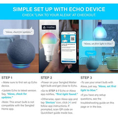 Sengled Smart Bulb – Multicolor, Alexa-Compatible, A19 LED