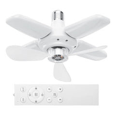 E27 LED Ceiling Fan Light – 3 Gear Fan with Remote