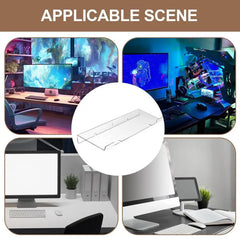 Transparent Ergonomic Keyboard Stand – Acrylic Riser & Desk Lifter